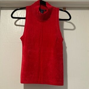 Red Ladies Sleeveless Top Boston Proper XS